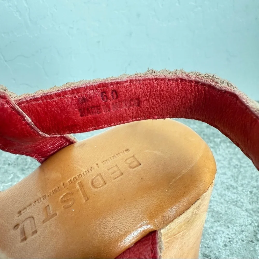 NEW Bed Stu Voicing Braided Leather Platform Sandals Size 6